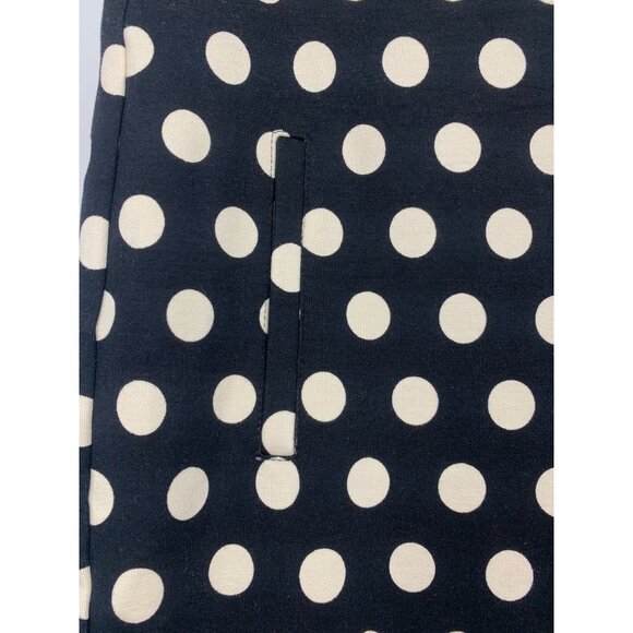 Chicos So Slimming Juliet Slim Leg Polka Dot Pants Size 12 Black White Rayon New - Picture 4 of 8